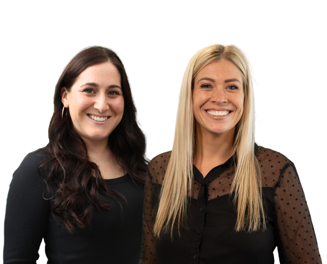 Photo of NEPO Energy Leads Laura Kyle and Marie Forster smiling at the camera.